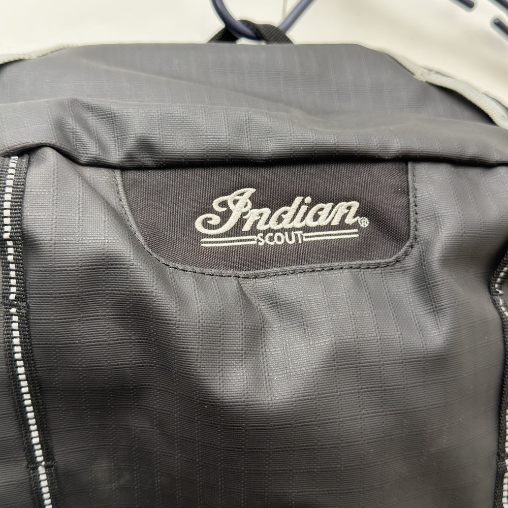 Indian Scout Motorcycle Ogio Backpack Black Gray Red Water Repel 18"x12" - Picture 2 of 16
